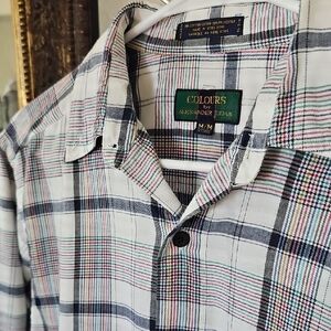 Colours Multi Color Plaid Men's Longsleeve Shirt - Medium 15 - 15.5 Neck